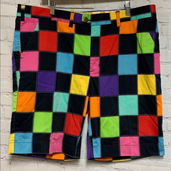 Other - Loudmouth Square Patterned Multicolor Golf Shorts Size 40 x 9